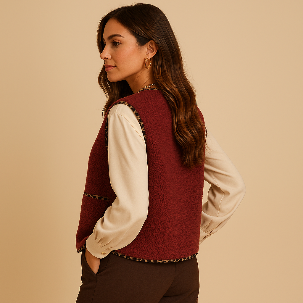 Women’s Lamb Wool Vest – Chic Faux Fur Sleeveless Jacket