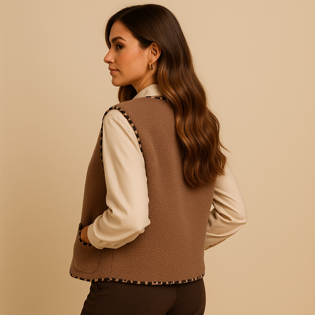 Women’s Lamb Wool Vest – Chic Faux Fur Sleeveless Jacket