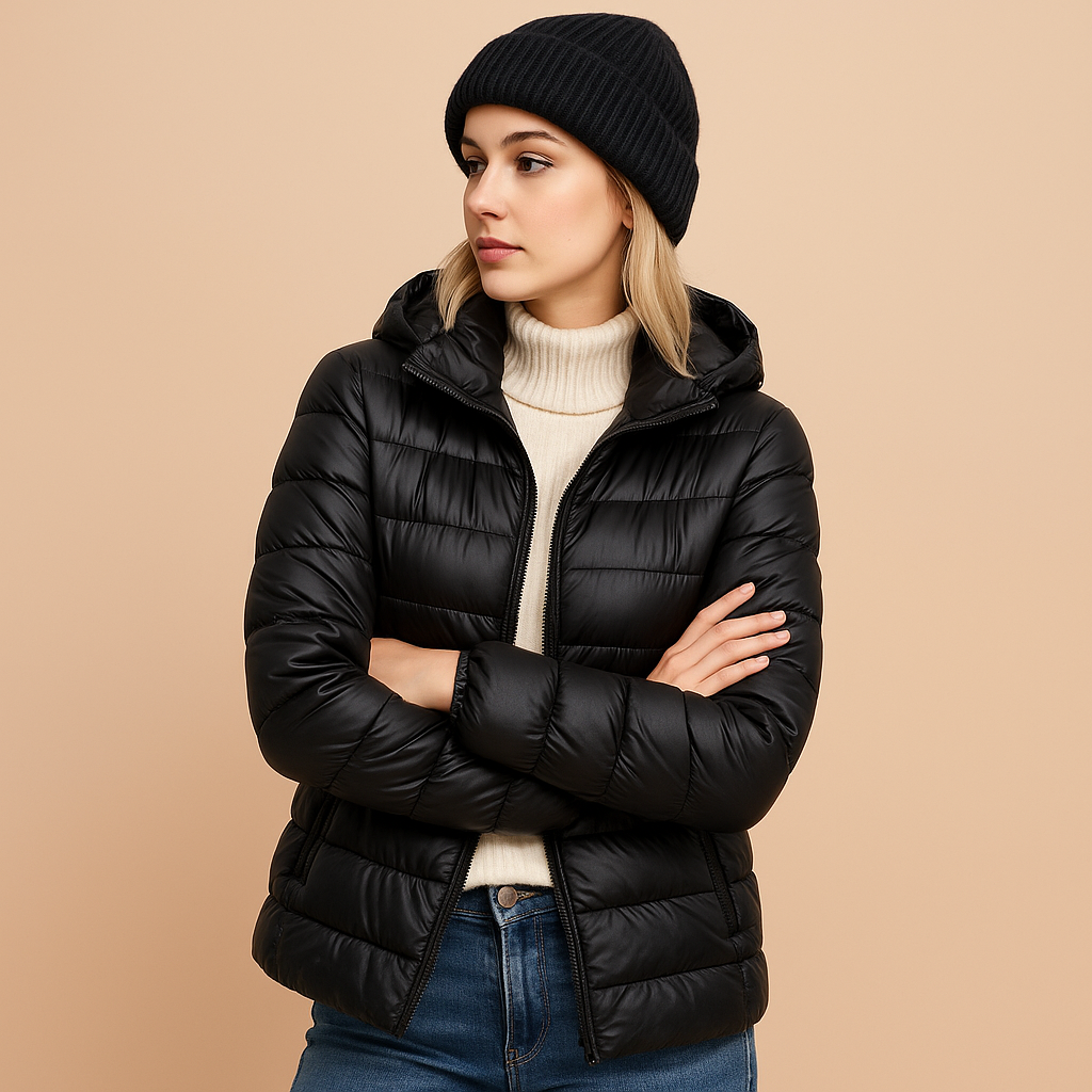 Women’s Short Down Jacket – Lightweight, Warm and Hooded