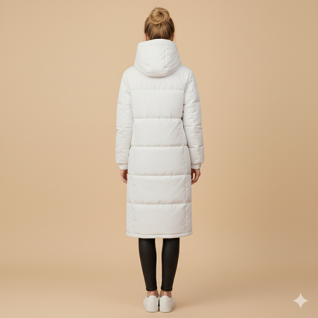Women's Long Puffer Coat – Thick Overknee Winter Jacket