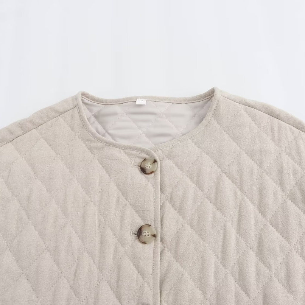 Women's Quilted Cotton Jacket – Lightweight Autumn & Winter Coat