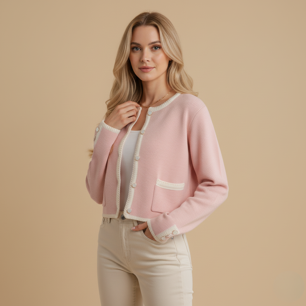Women’s Soft Elegant Coat – Chic Single-Breasted Knitted Cardigan