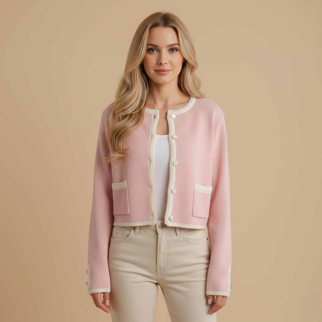 Women’s Soft Elegant Coat – Chic Single-Breasted Knitted Cardigan