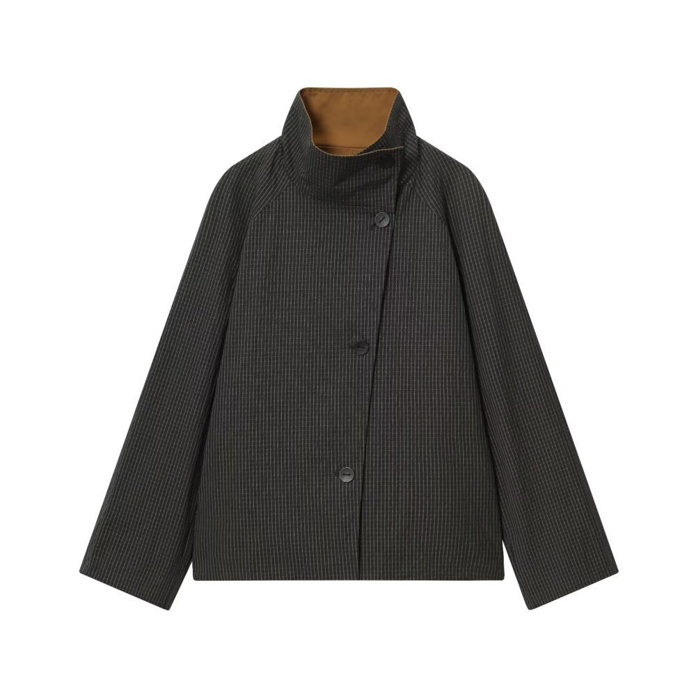 Women’s Short Trench Coat – Double-Sided, Casual and Chic